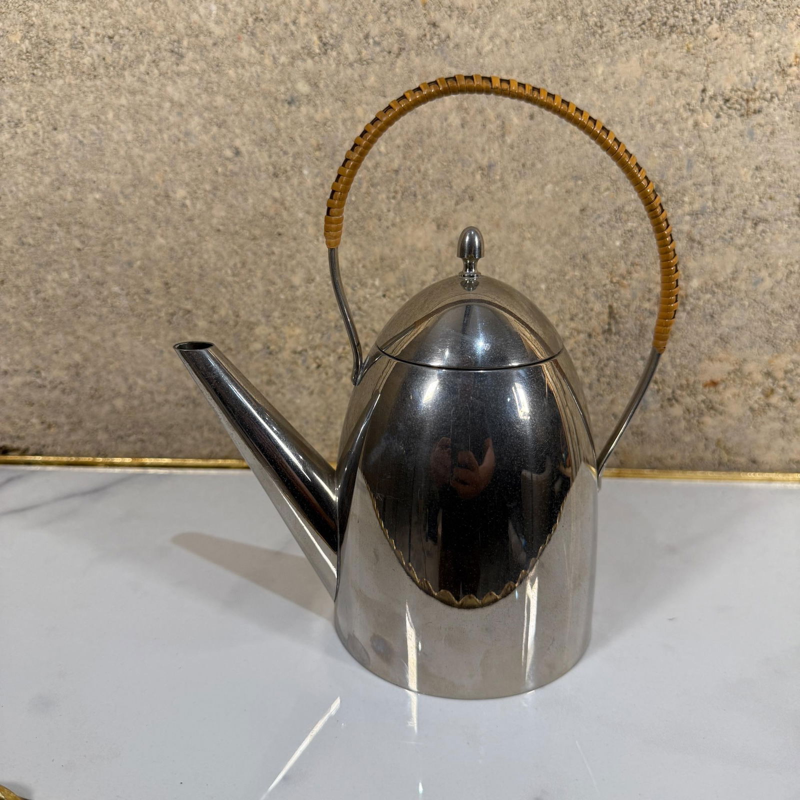 1940s Bauhaus Stainless Tea Kettle Pot Style Peter Behrens - 11