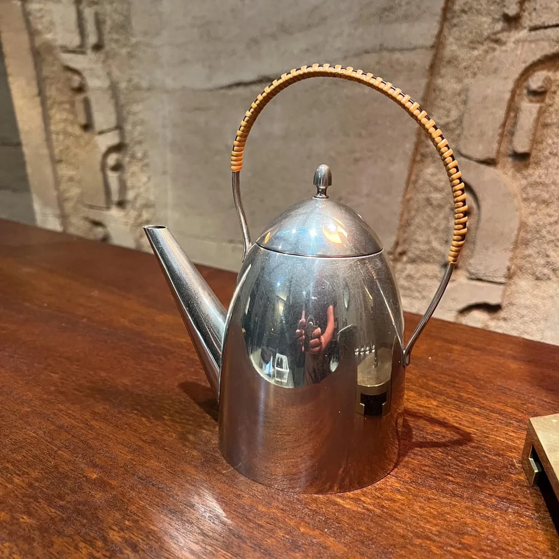 1940s Bauhaus Stainless Tea Kettle Pot Style Peter Behrens - 2