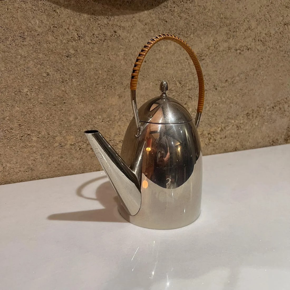 1940s Bauhaus Stainless Tea Kettle Pot Style Peter Behrens - 5