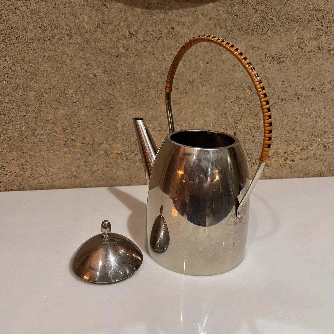 1940s Bauhaus Stainless Tea Kettle Pot Style Peter Behrens - 7