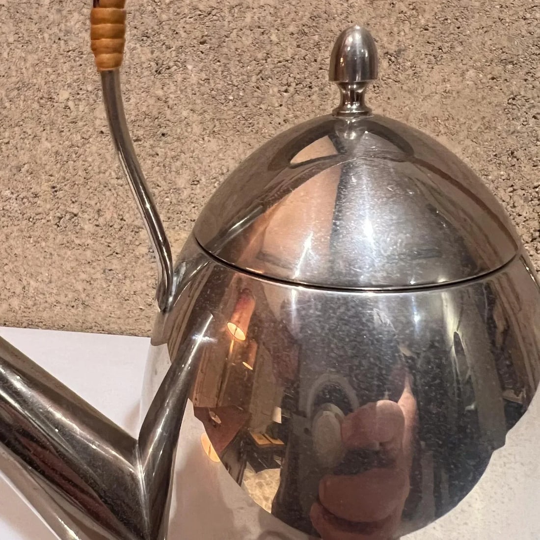 1940s Bauhaus Stainless Tea Kettle Pot Style Peter Behrens - 9