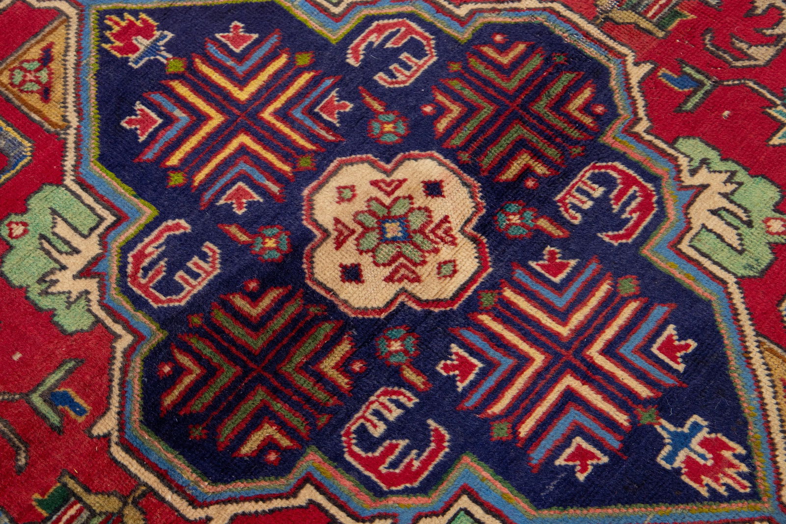 Allover Motif Red Vintage Tabriz Handmade Wool Rug - 8