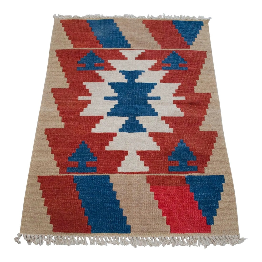 1980s Hand Woven Kilim Turkish Flat Weave Area Rug - 2"² × 2"²10"³ (1 of 8)