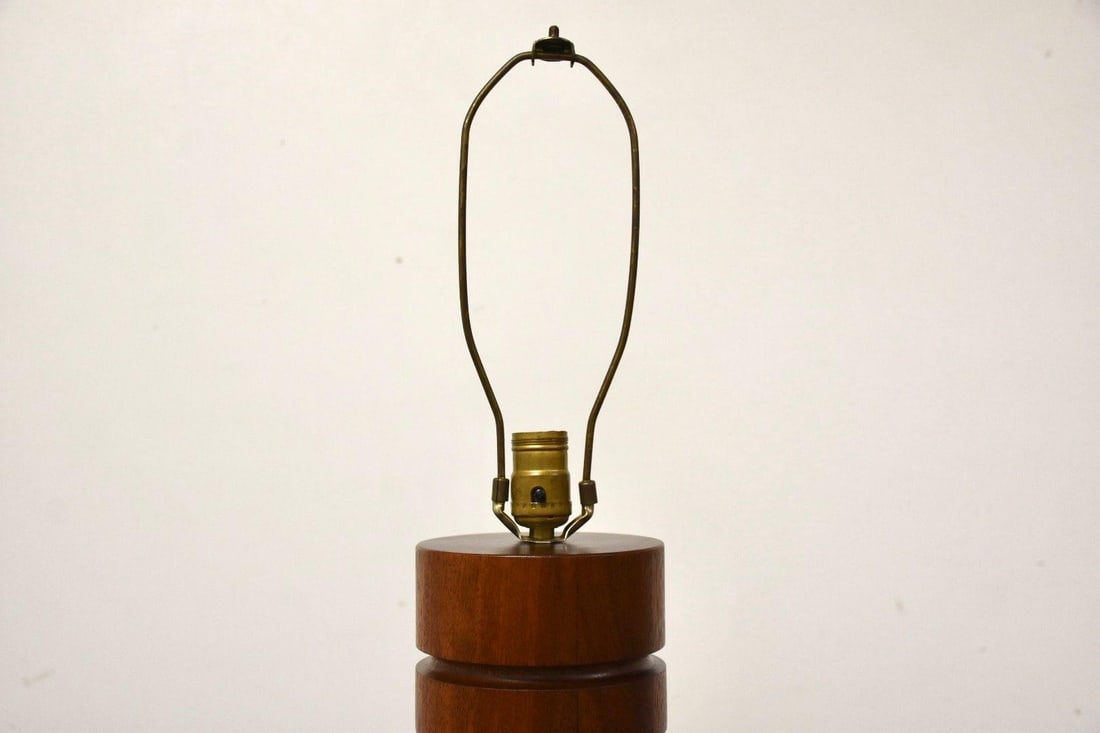 Walnut Mid Century Table Lamp - 2