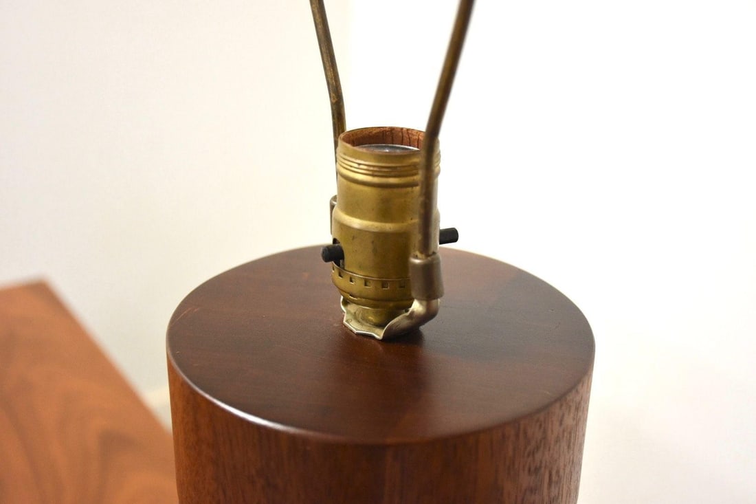Walnut Mid Century Table Lamp - 3