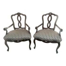 1990s William Switzer Loopback Accent Chairs- a Pair
