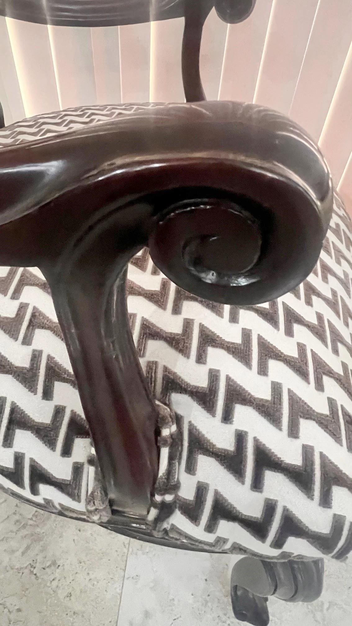 1990s William Switzer Loopback Accent Chairs- a Pair - 7