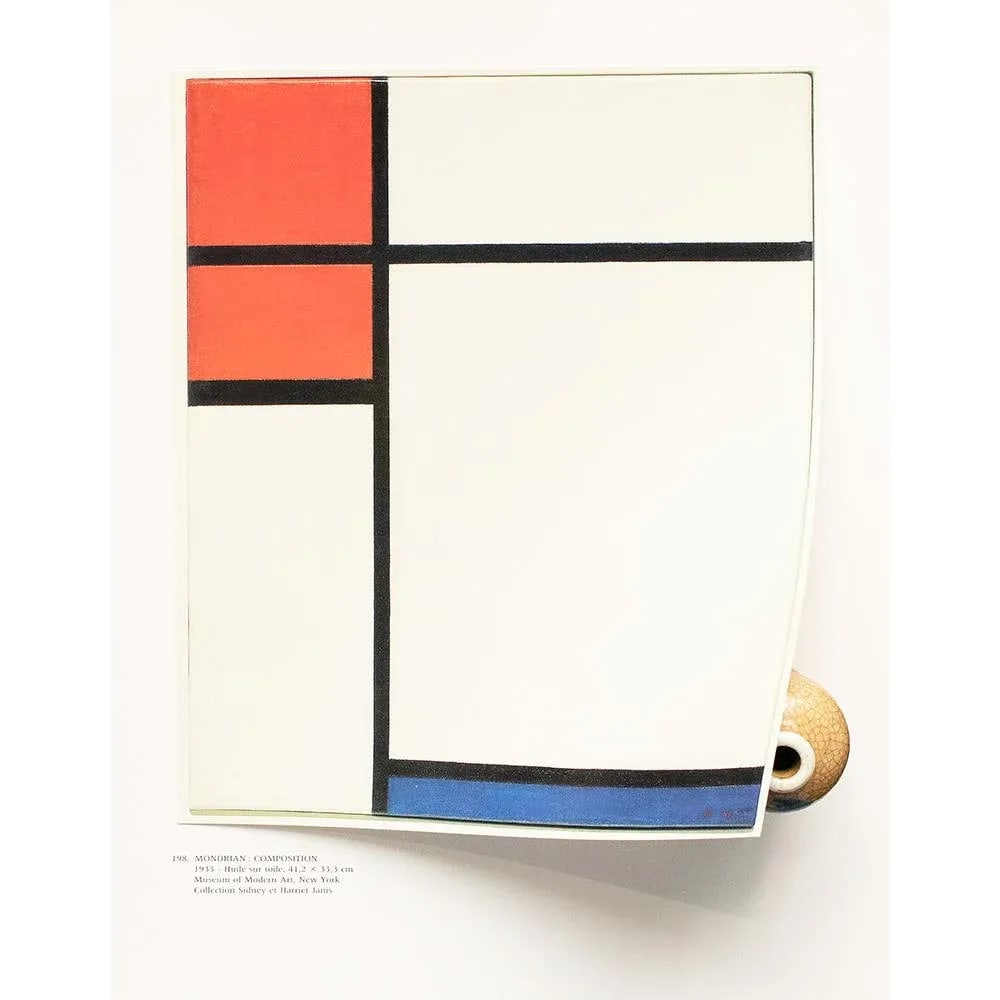 1991 After Piet Mondrian "Composition", Full-Color Parisian Print - 4