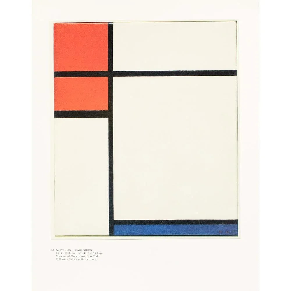 1991 After Piet Mondrian "Composition", Full-Color Parisian Print - 7