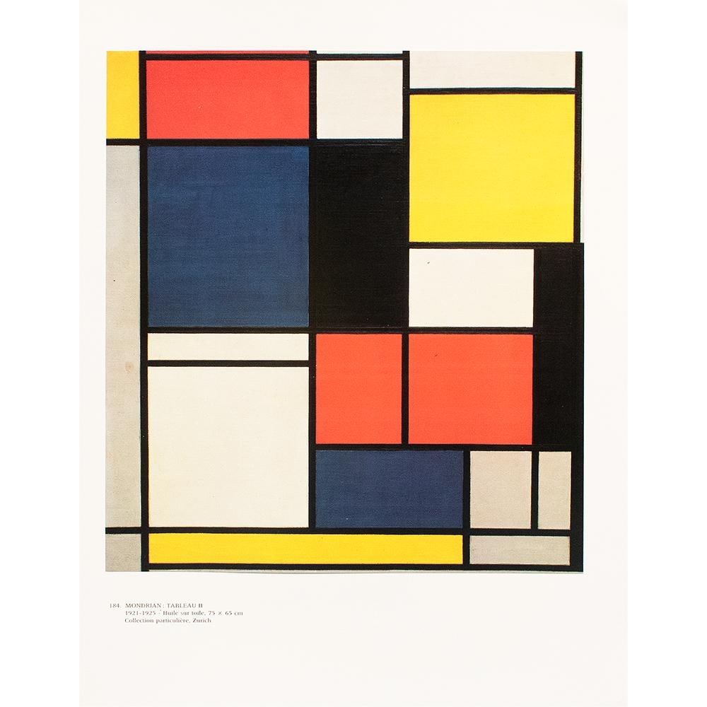 1991 After Piet Mondrian "Tablet 2", Full-Color Parisian Print - 7