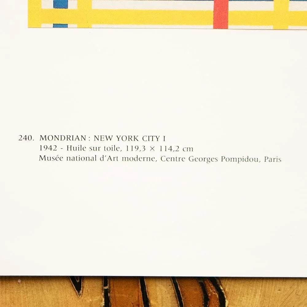 1991 After Piet Mondrian "New York City I", Full-Color Parisian Print - 5