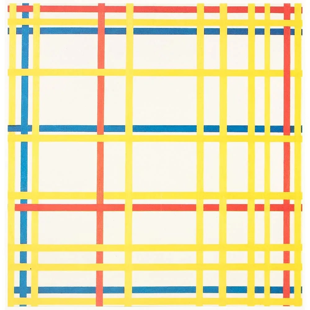 1991 After Piet Mondrian "New York City I", Full-Color Parisian Print - 8