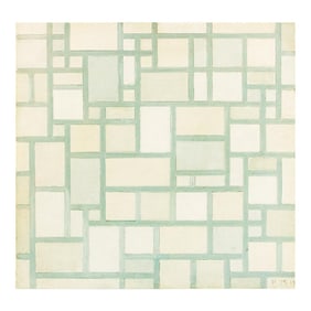 1991 After Piet Mondrian "Composition With Colors and Gray Contours", Full-Color Print