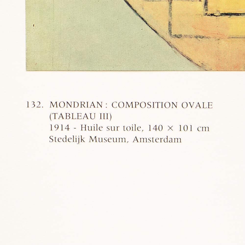 1991 After Piet Mondrian "Oval Composition (Tablet 3)", Full-Color Parisian Print - 5