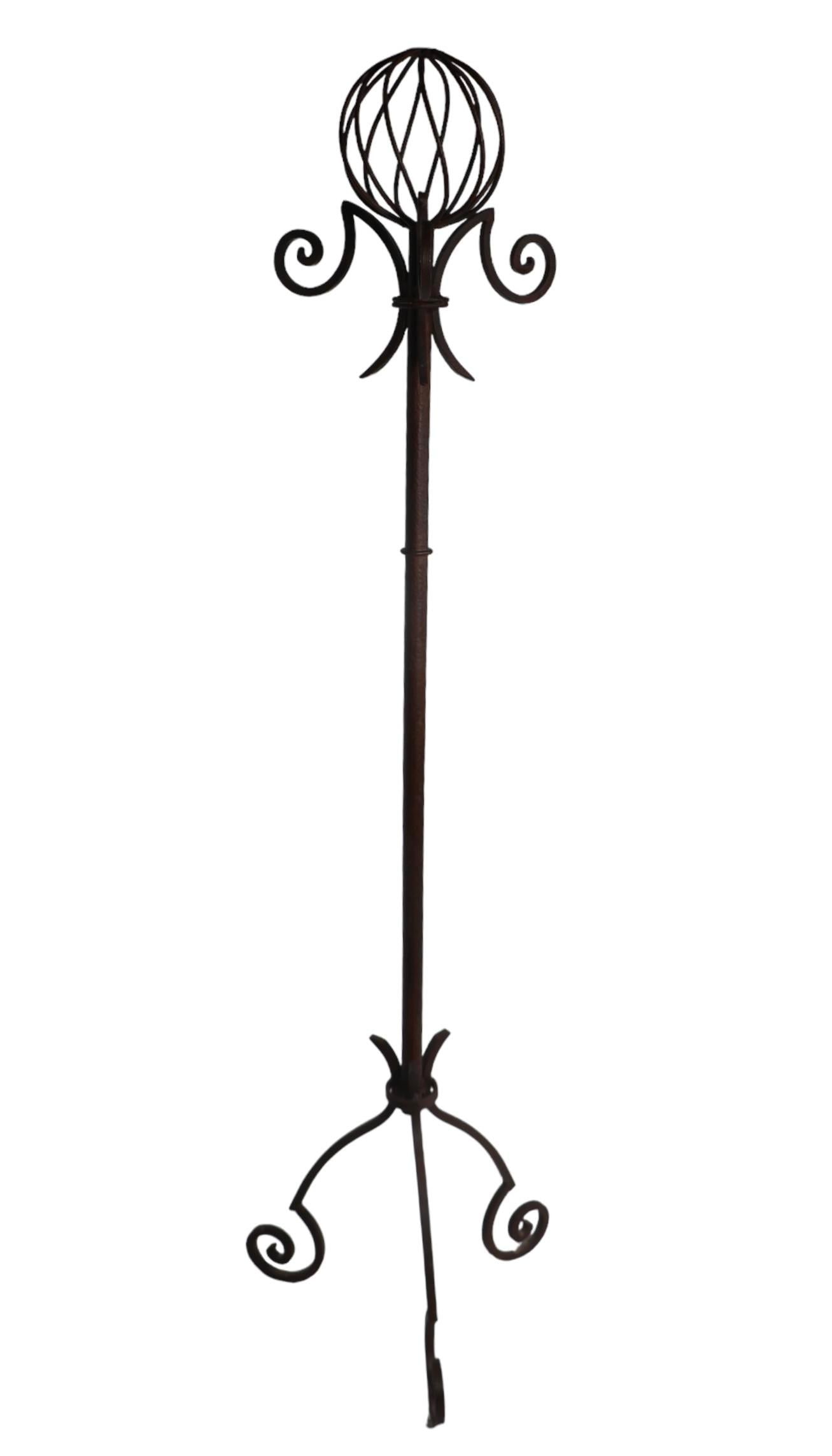 Brutalist Style Wrought Iron Coat Tree - 5