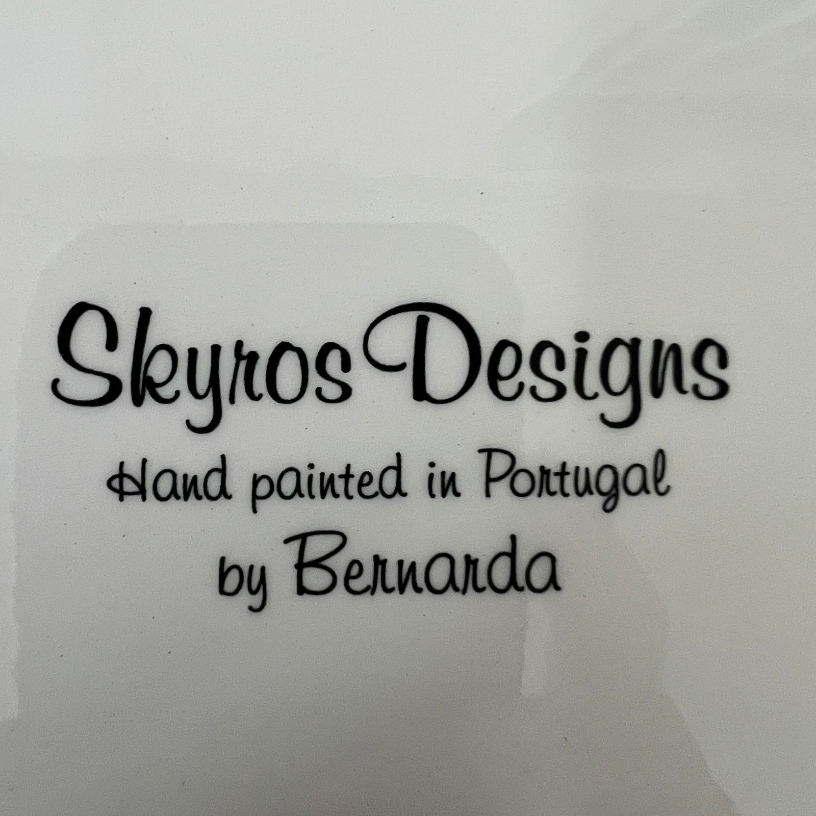 Hand Painted Pomegranate Platter, Portugal - 2