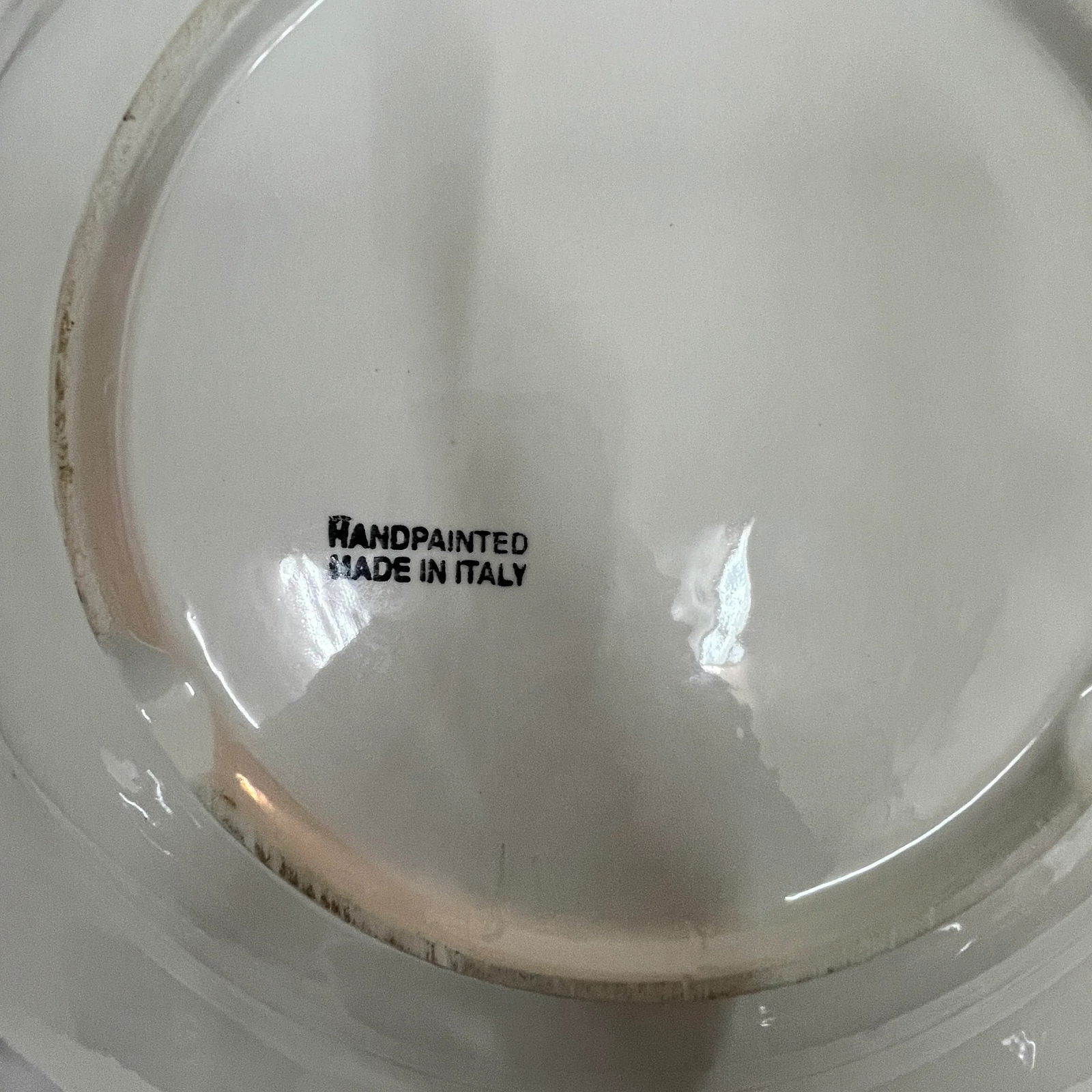 Italian Hand Painted Serving Bowl With Fruit Design - 3