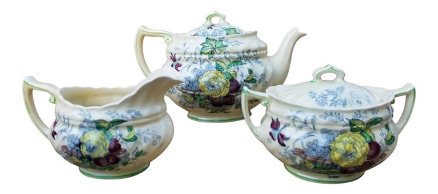 1950s Three Piece Tea Set "Kirkwood Pattern"