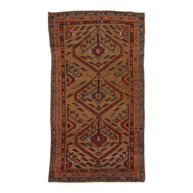 Scatter Vintage Malayer Wool Rug With Tribal Design