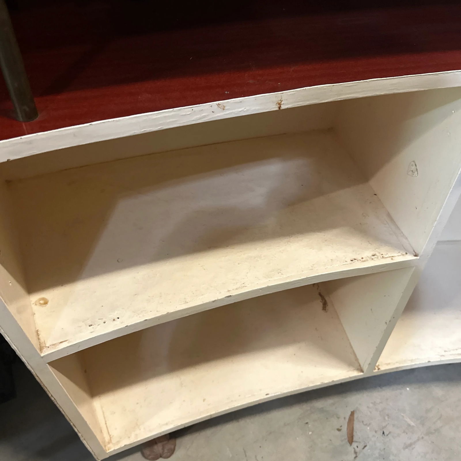 1970s Wooden Camel Footed Bar With Shelves and a Drawer - 3