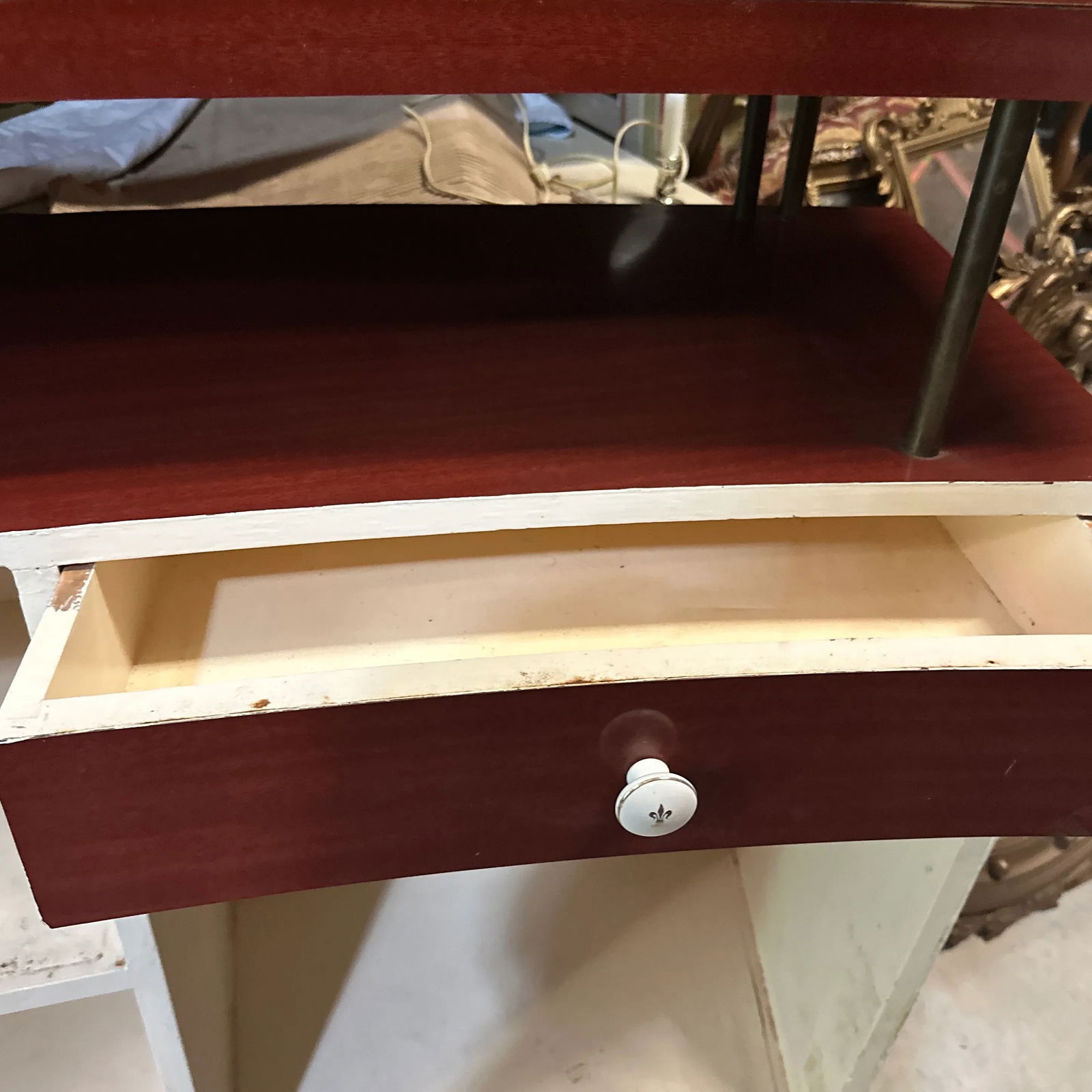 1970s Wooden Camel Footed Bar With Shelves and a Drawer - 9