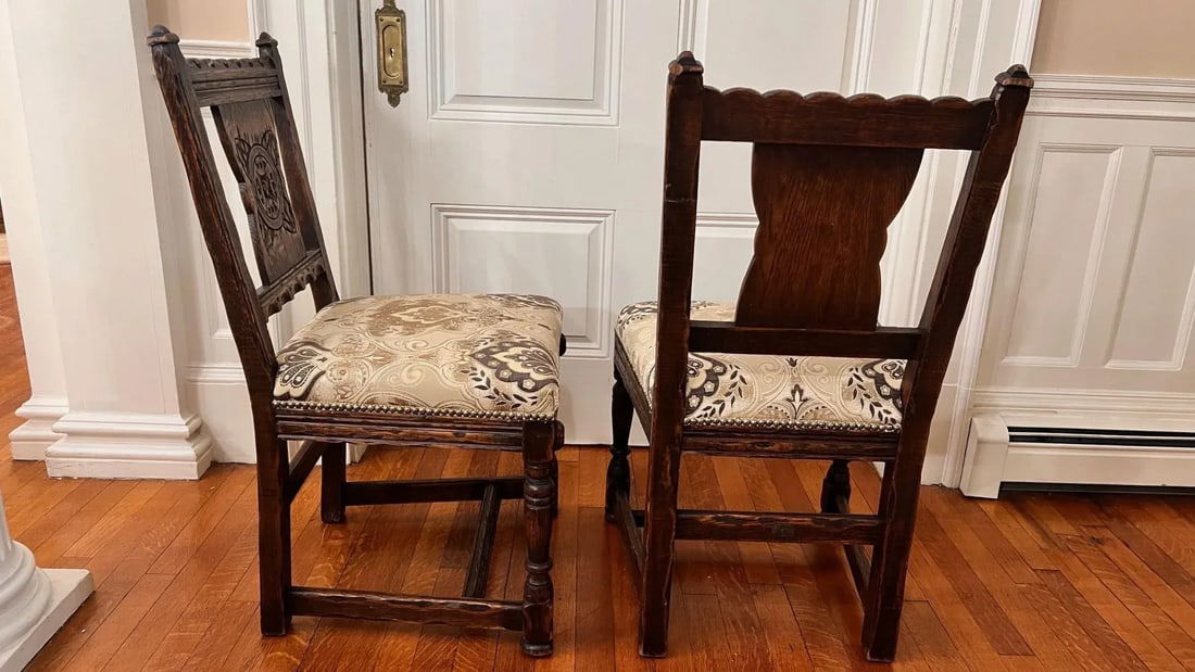 1930s Feudal Oak Chairs by Jamestown Lounge Company - Set of 4 - 3