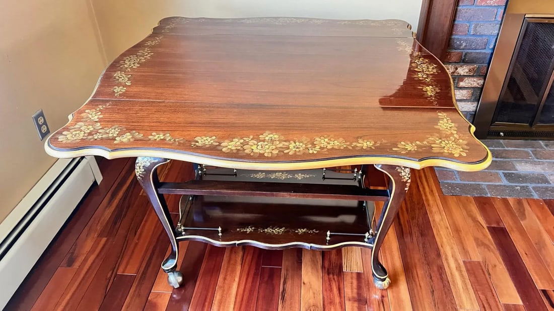 1980s Union National Furniture Company Flip Top Butler's Cart - 2