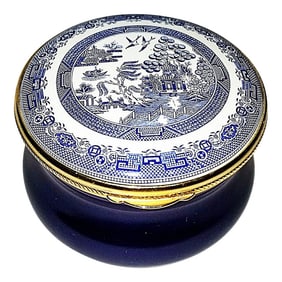 1960s Spode Staffordshire Round Trinket Box