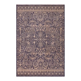 Shabby Chic Ziegler Blue Gray Hand-Knotted Wool Rug - 9'0'' X 11'11''