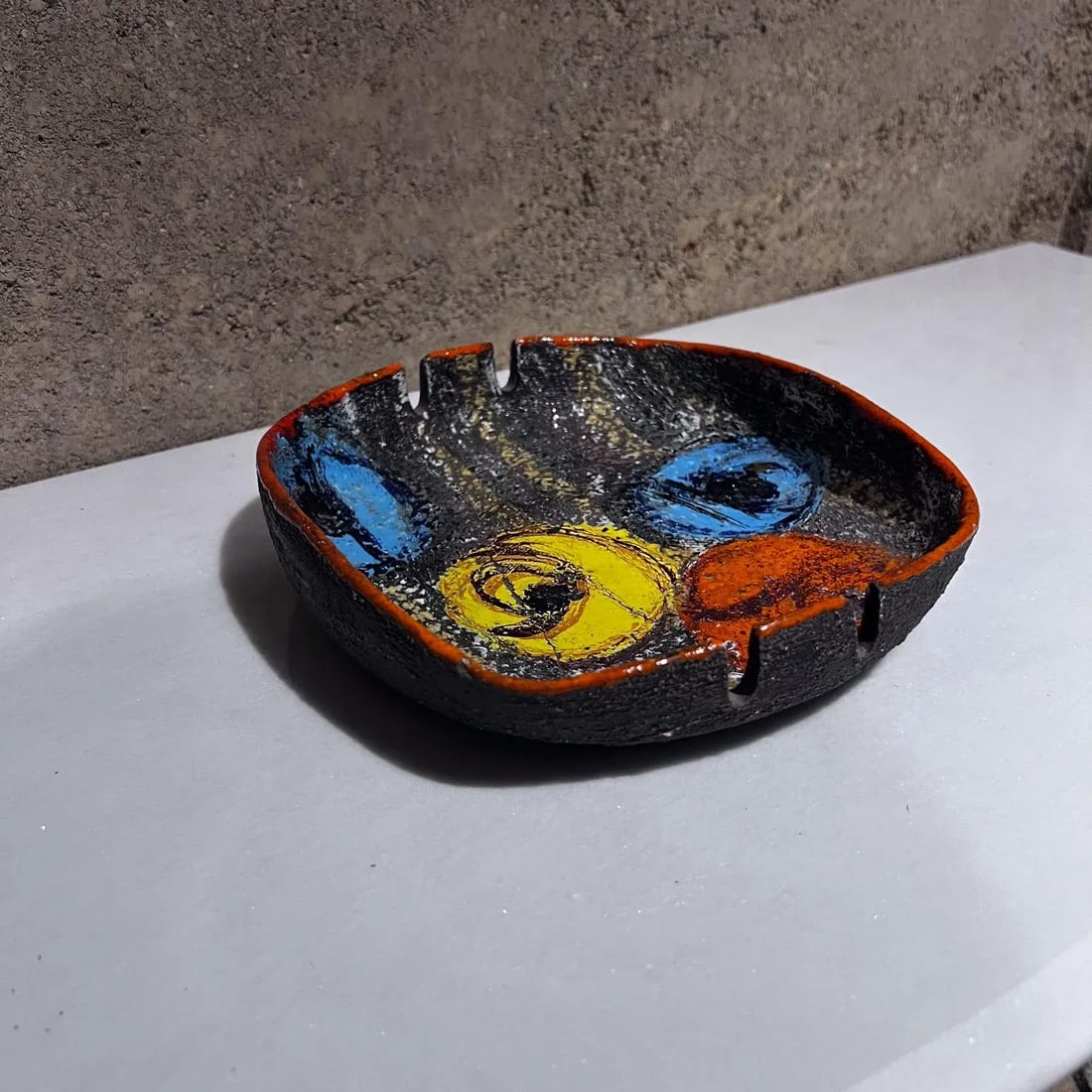 1960s Alvino Bagni for Raymor Modernist Colorful Ashtray Italy - 2