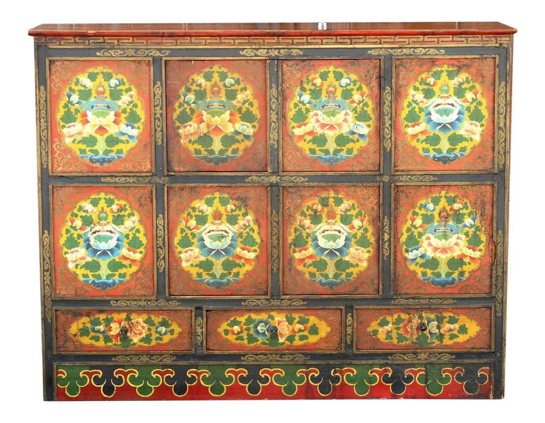 Early 19th Century Tibetan Cabinet (1 of 11)