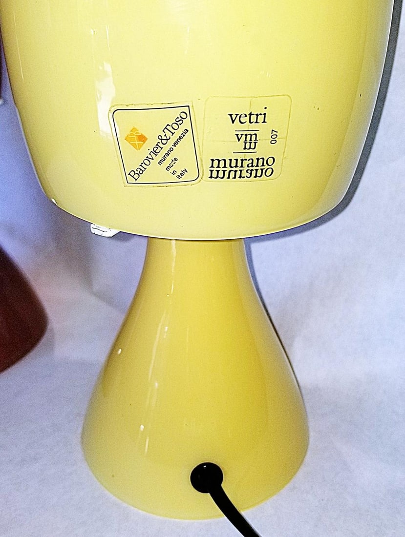 1980s Murano Blown Glass Mushroom Table Lamp, Barovier & Toso - 3