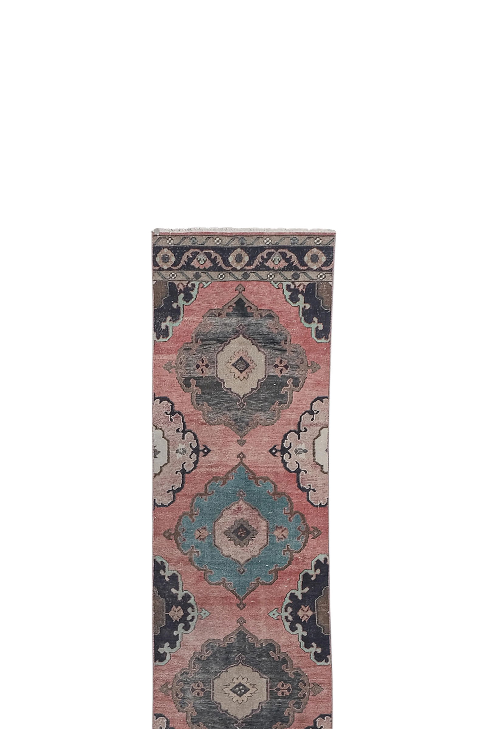 Turkish Oushak Runner With Eclectic Style 2'10" X 25'7" - 2