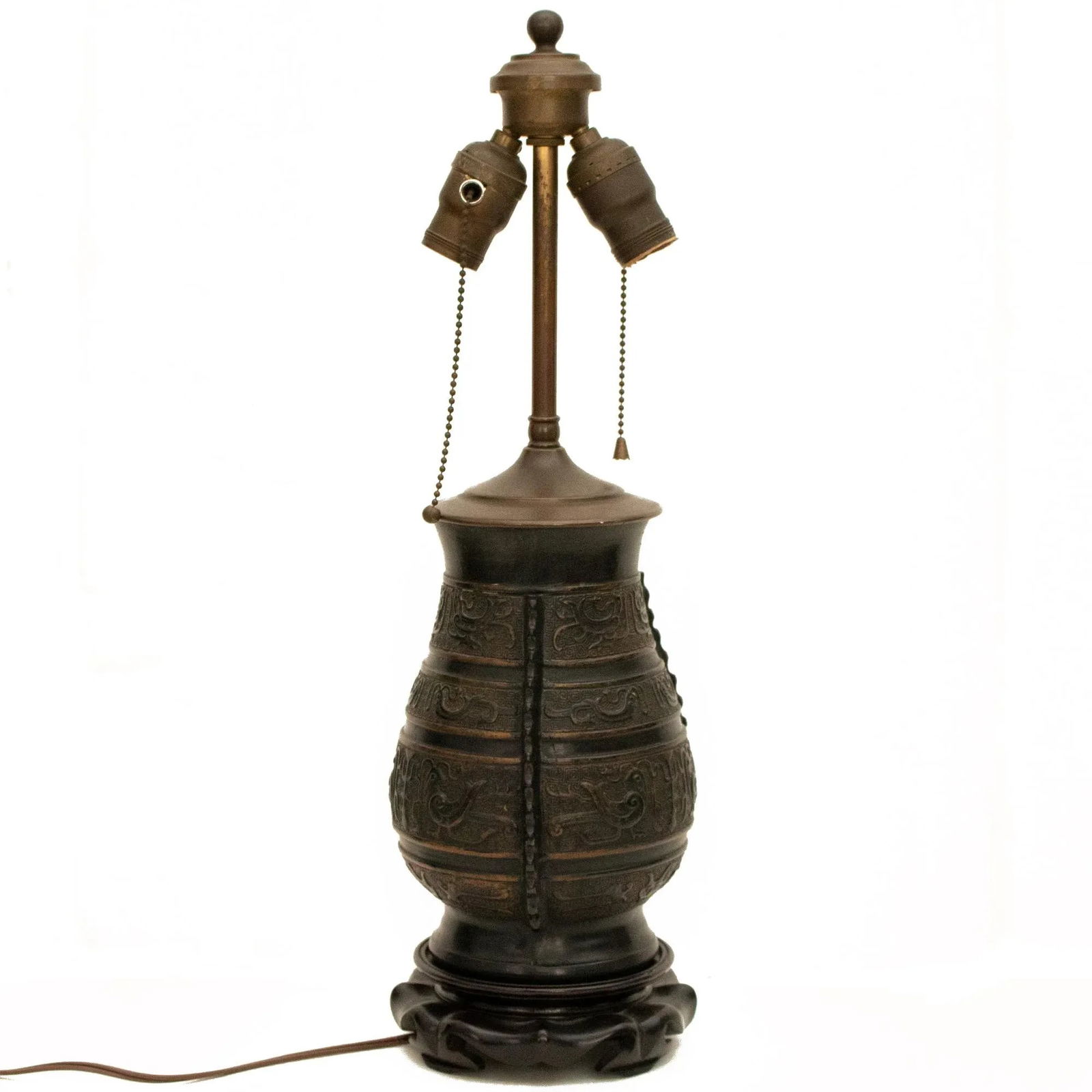 1920s TaishÅ or Early Showa Era Japanese Bronze Vase Lamp - 4