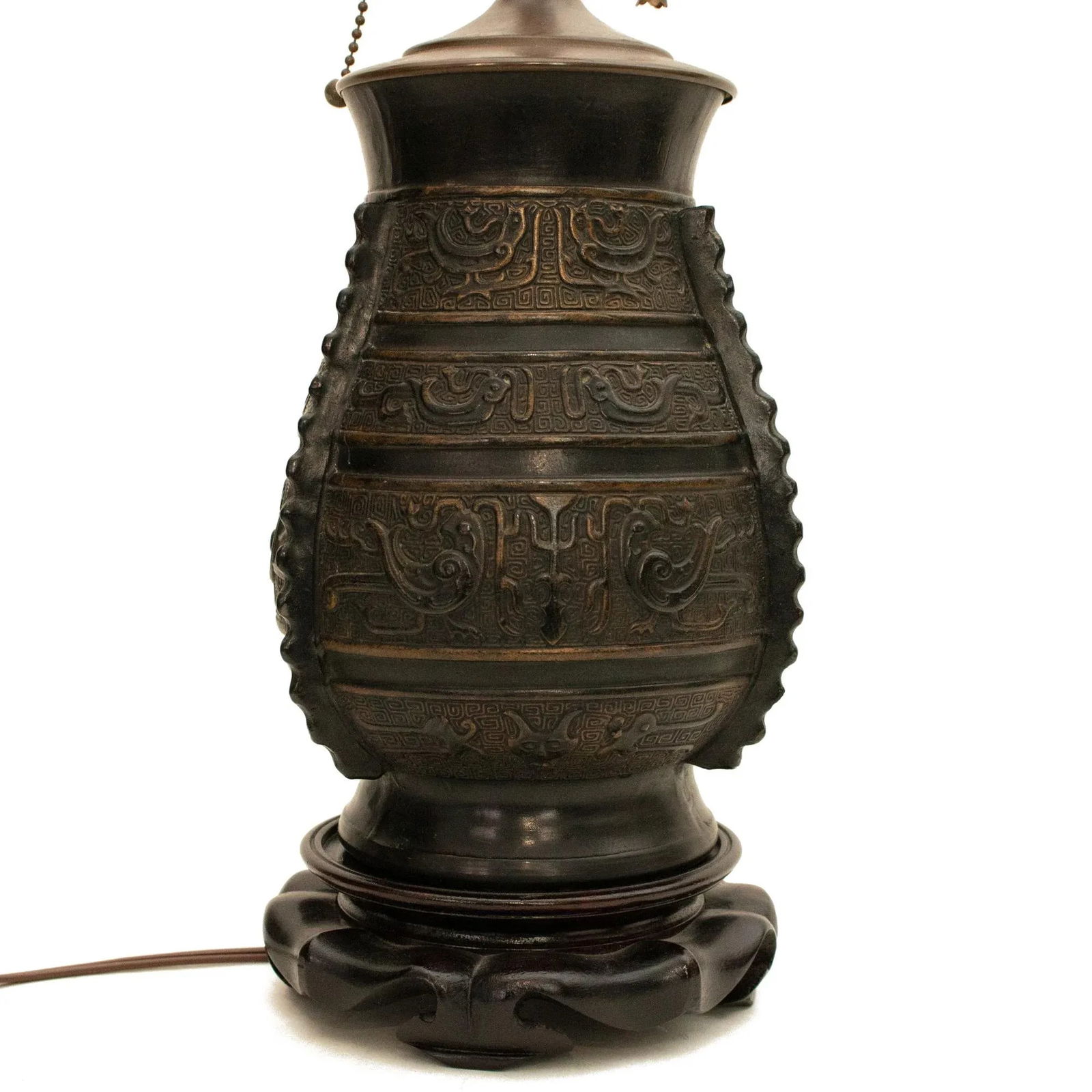 1920s TaishÅ or Early Showa Era Japanese Bronze Vase Lamp - 7