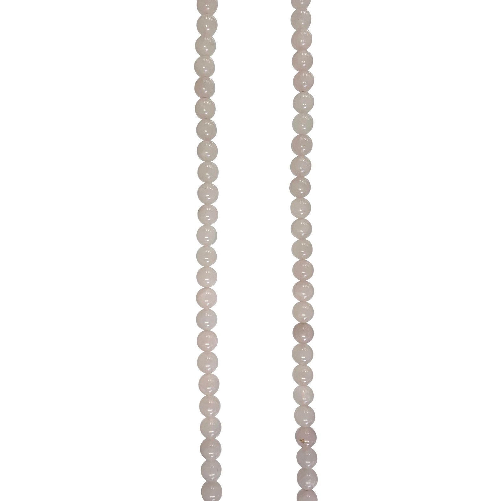 Long Natural Light Pink Stone Beads Hand Rosary Praying Chain - 2