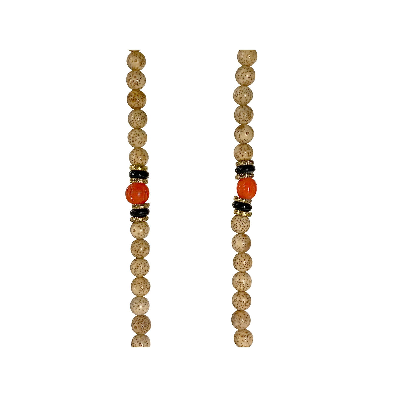 Long Oriental Light Cream Color Seed Beads Hand Rosary Praying Chain - 5