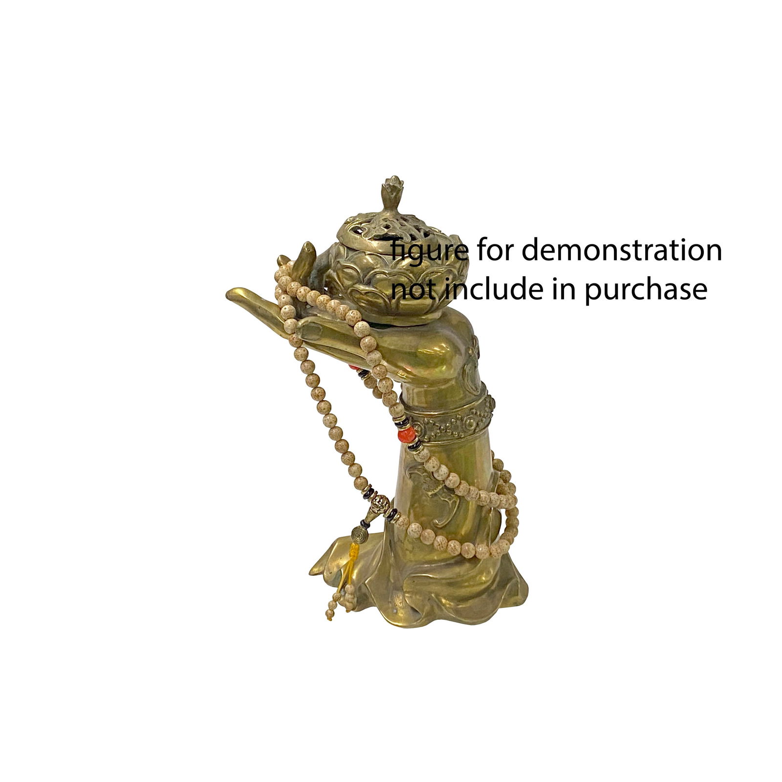 Long Oriental Light Cream Color Seed Beads Hand Rosary Praying Chain - 6