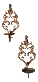 1970s Brass Sconces - a Pair