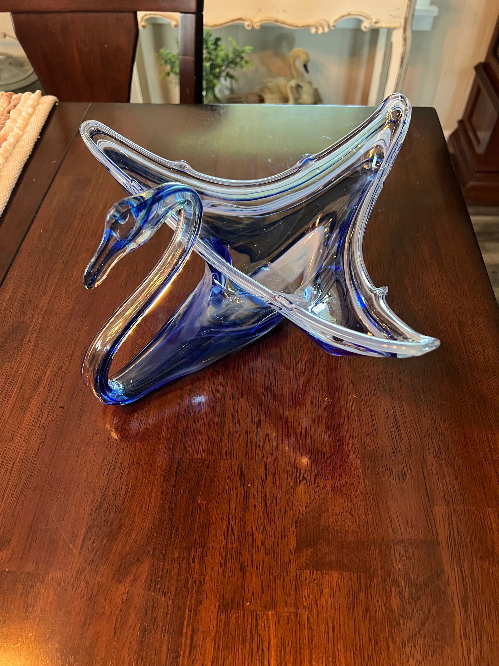 1960s Murano Style Swan Bowl - 4