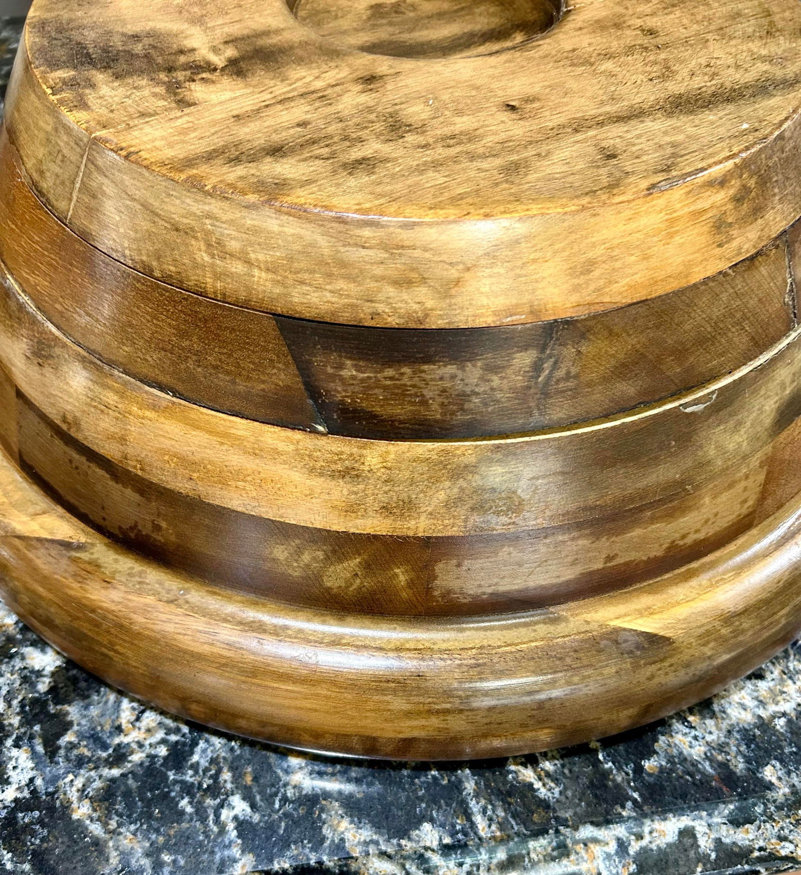 Vintage Mid-Century Repurposed Rotating Shabby Chic Planter or Serving Bowl - 3 Pieces - 10