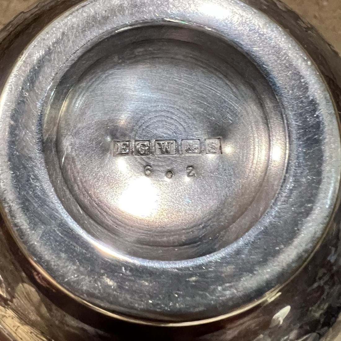 Antique Egw&s Silver Plate Personal Tea Pot Rattan Wrapped Handle - 3