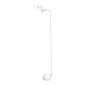 1980s Style Koch & Lowy White Pharmacy Reading Floor Lamp