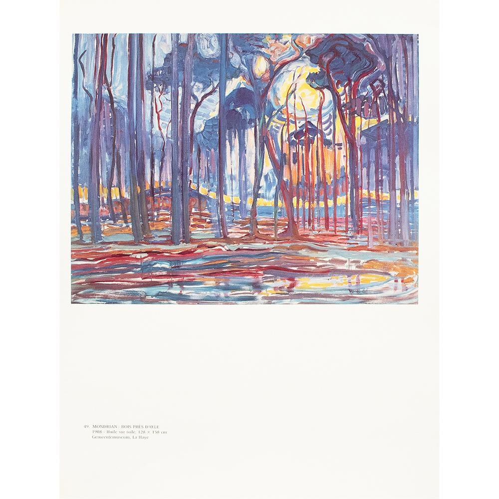1991 After Piet Mondrian "Woods Near Oele", Full-Color Parisian Print - 7