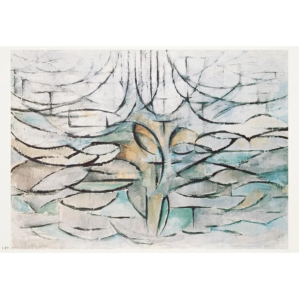 1991 After Piet Mondrian "The Blue Tree" & "The Flowering Apple Tree", Full-Color Parisian Print - 4