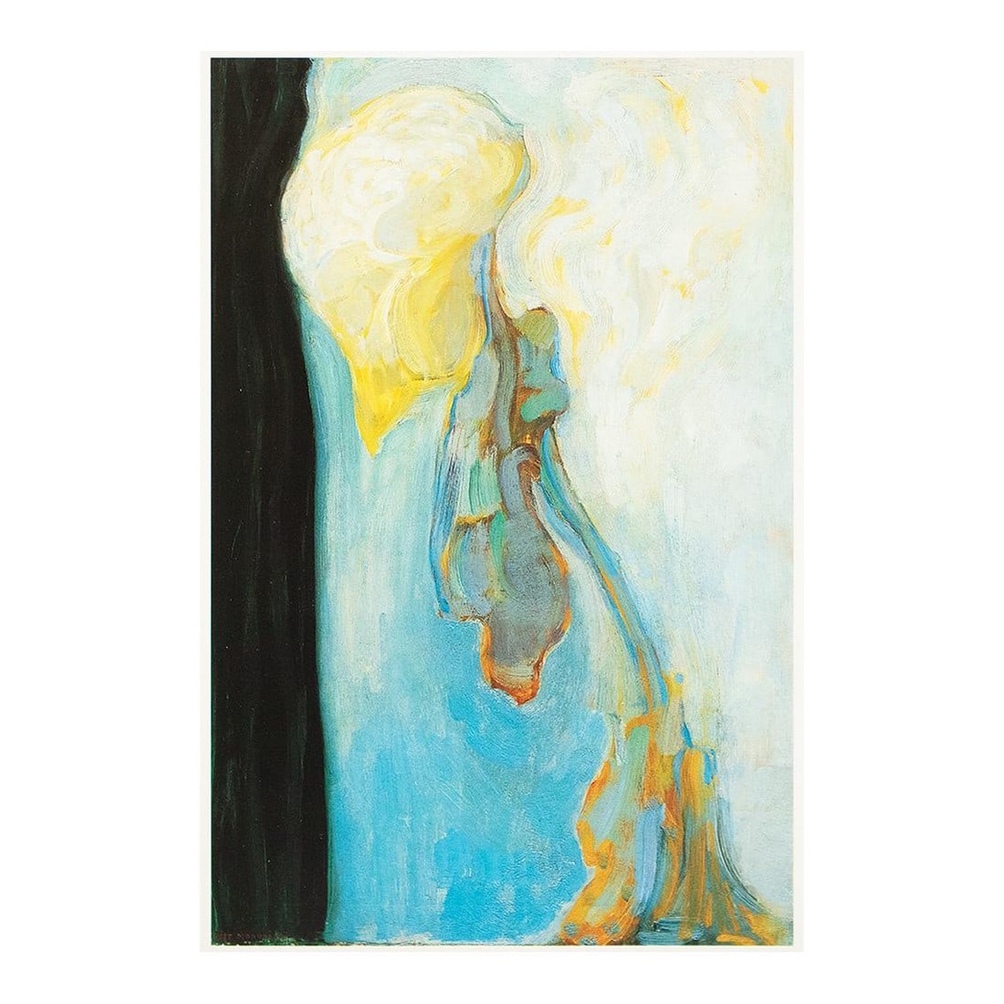 1991 After Piet Mondrian "Dying Chrysanthemum", Full-Color Parisian Print: A stunning full-color print after painting "Dying Chrysanthemum" by Piet Mondrian. Published by New French Editions in France in 1991. Printed on one side on a board of high quality heavy paper.