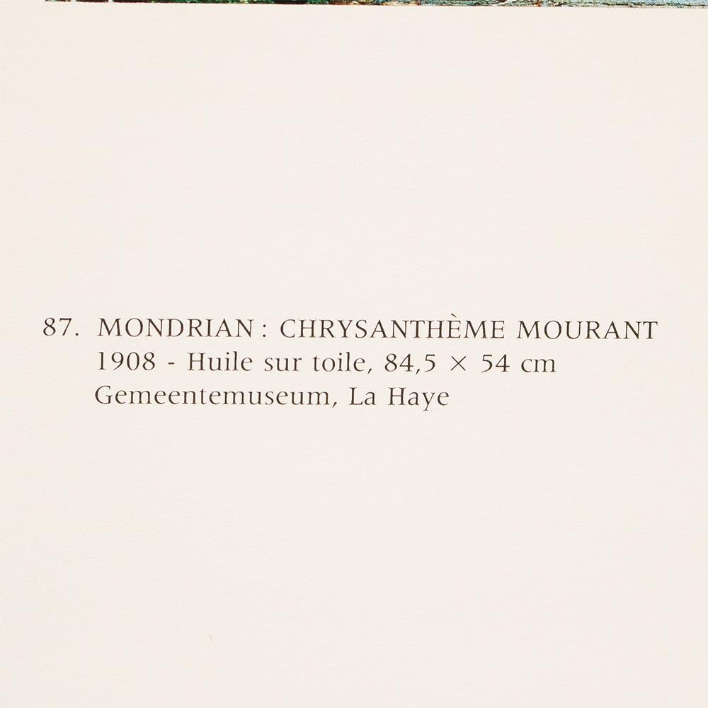 1991 After Piet Mondrian "Dying Chrysanthemum", Full-Color Parisian Print - 4