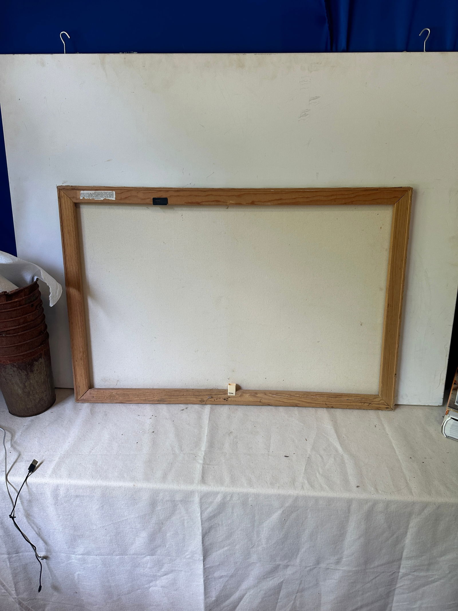 1970s Black and White Abstract Painting on Canvas - 10