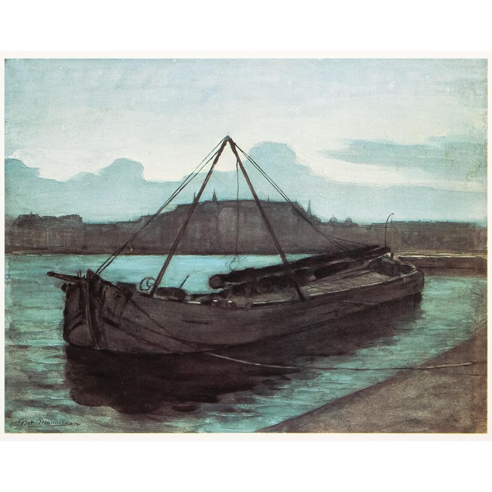 1991 After Piet Mondrian "Evening at Weesperzijde Sun", Full-Color Parisian Print - 2