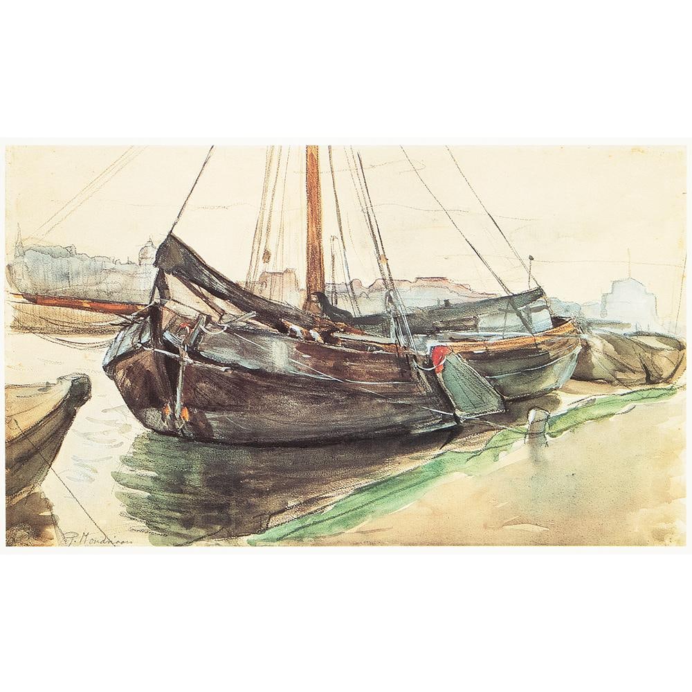 1991 After Piet Mondrian "Evening at Weesperzijde Sun", Full-Color Parisian Print - 4